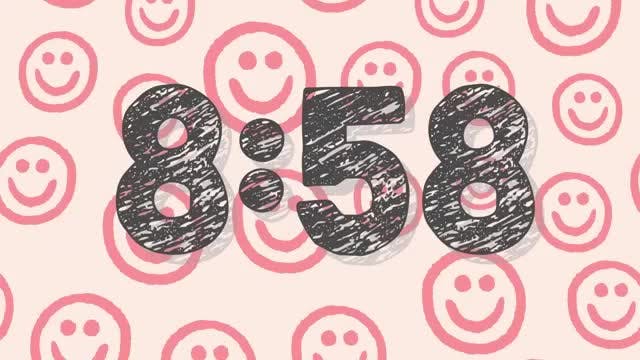 Patterned Grid of Numbers with Circular Icons